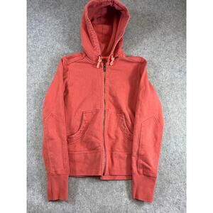 American Giant Hoodie Womens Large Red Full Zip Sweatshirt Athletic Activewear